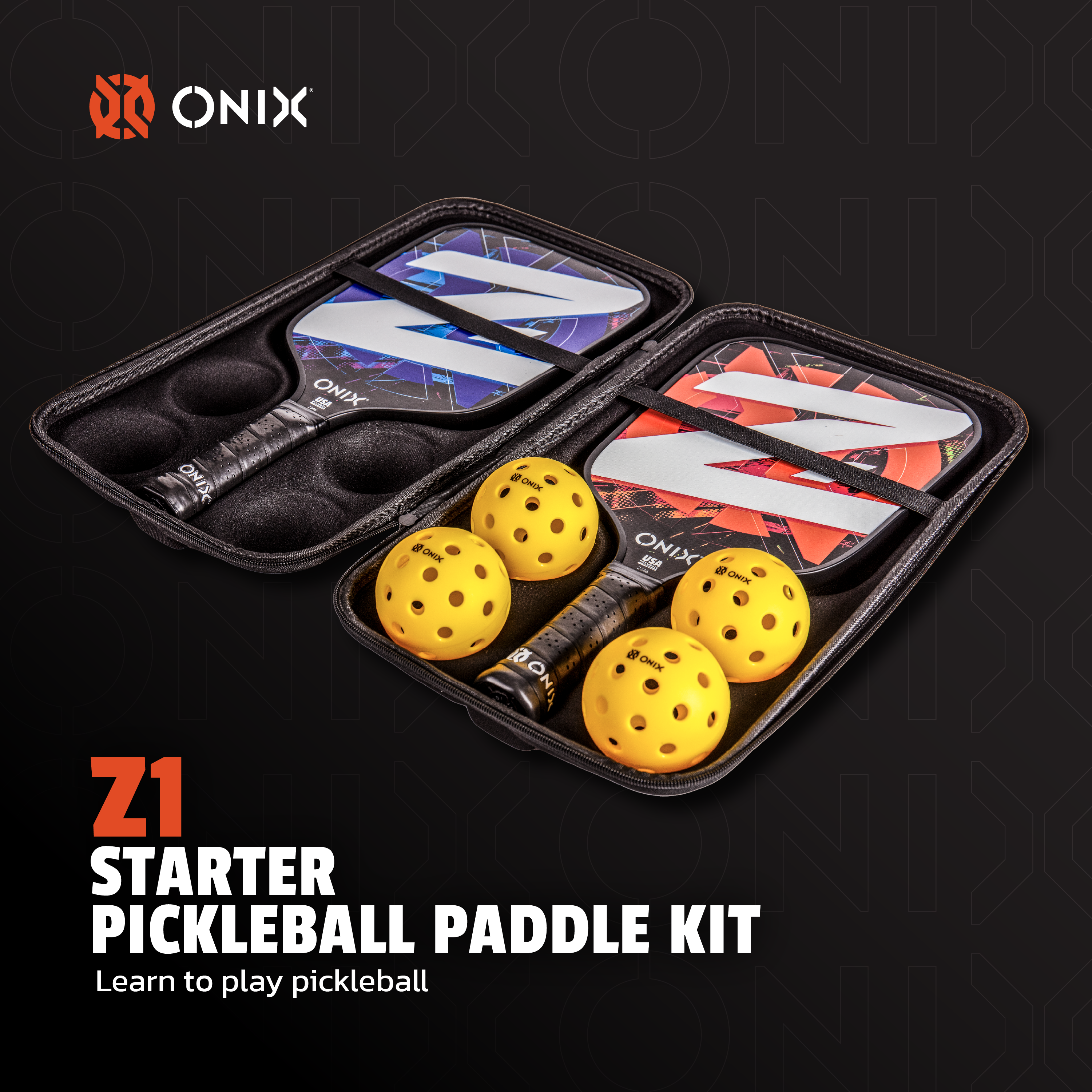 onix-z1-starter-pickleball-kit-2-schl-ger-4-b-lle-tasche image 2