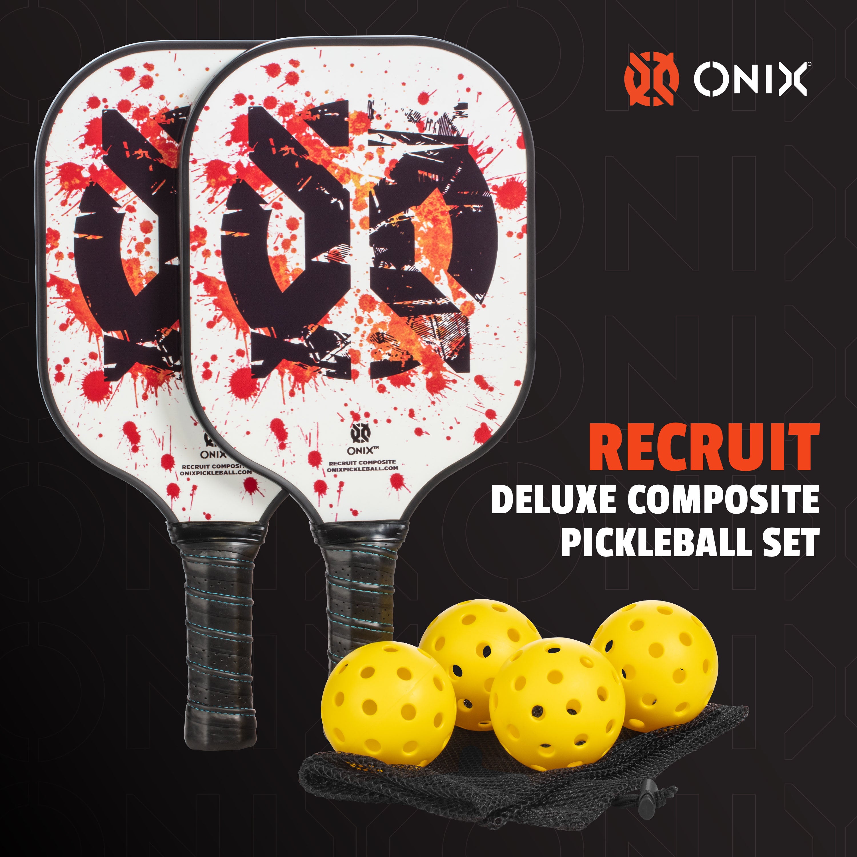 onix-pickleball-recruit-composite-pickleball-set-2-schl-ger image 2