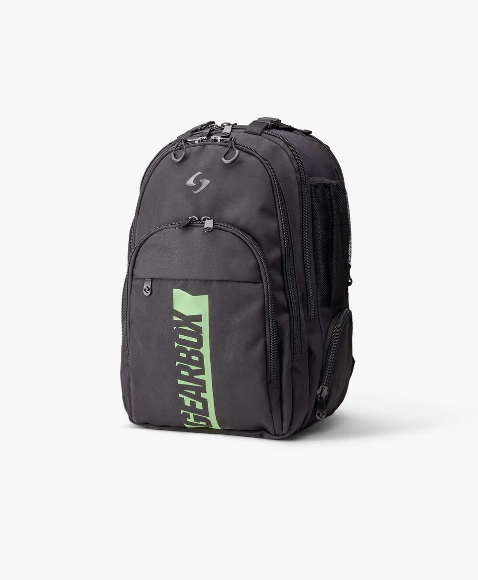 gearbox-core-backpack-black-green-rucksack-mit-schuhfach image 1
