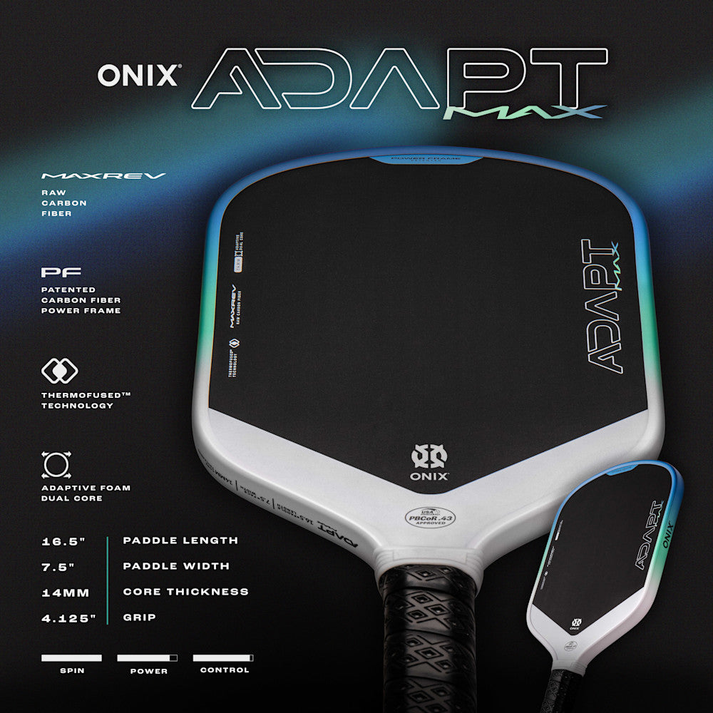 onix-adapt-max-pickleball-paddle-turnier-schl-ger-raw-carbon image 2
