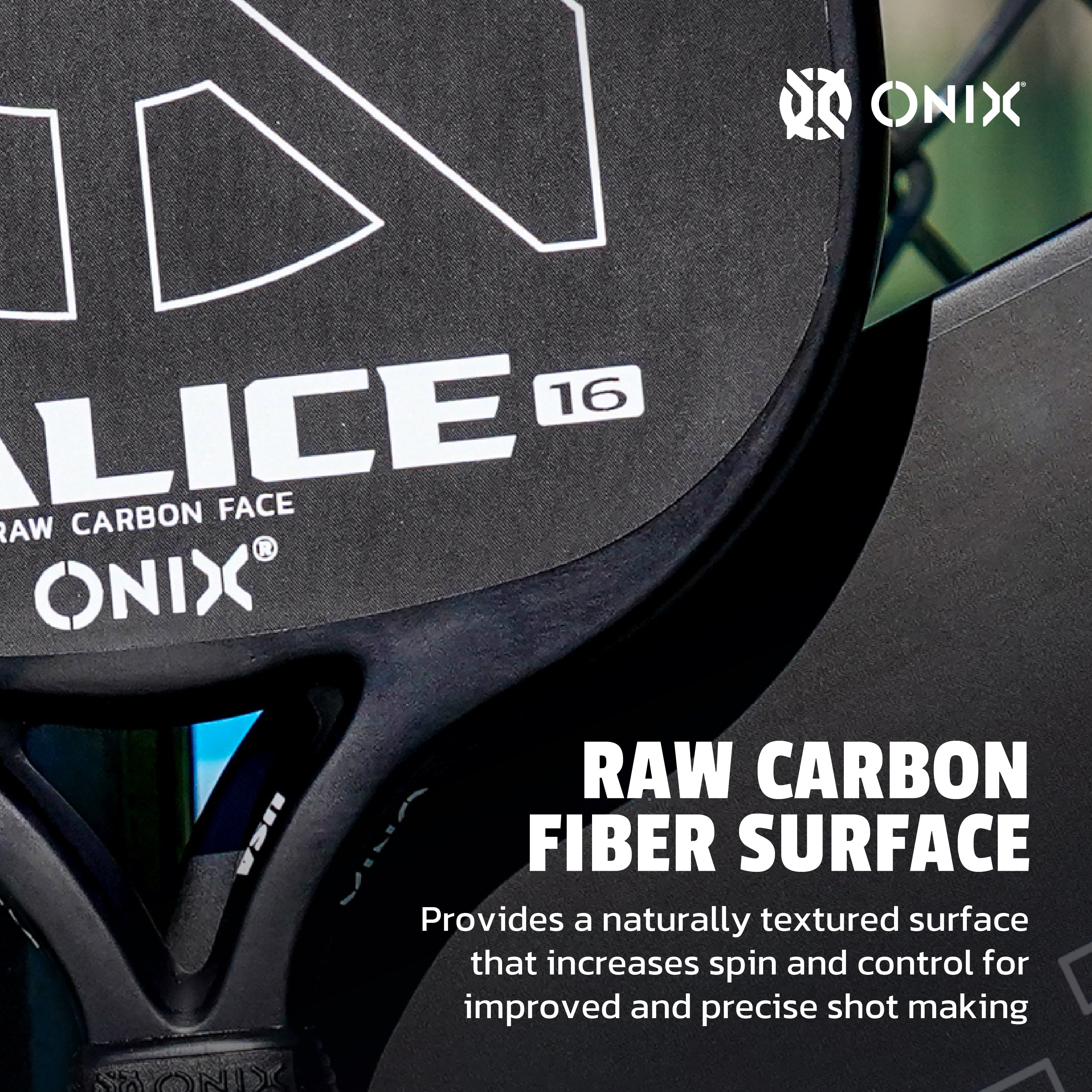 onix-pickleball-malice-raw-carbon-fiber-open-throat-pickleball-paddle-schwarz image 3