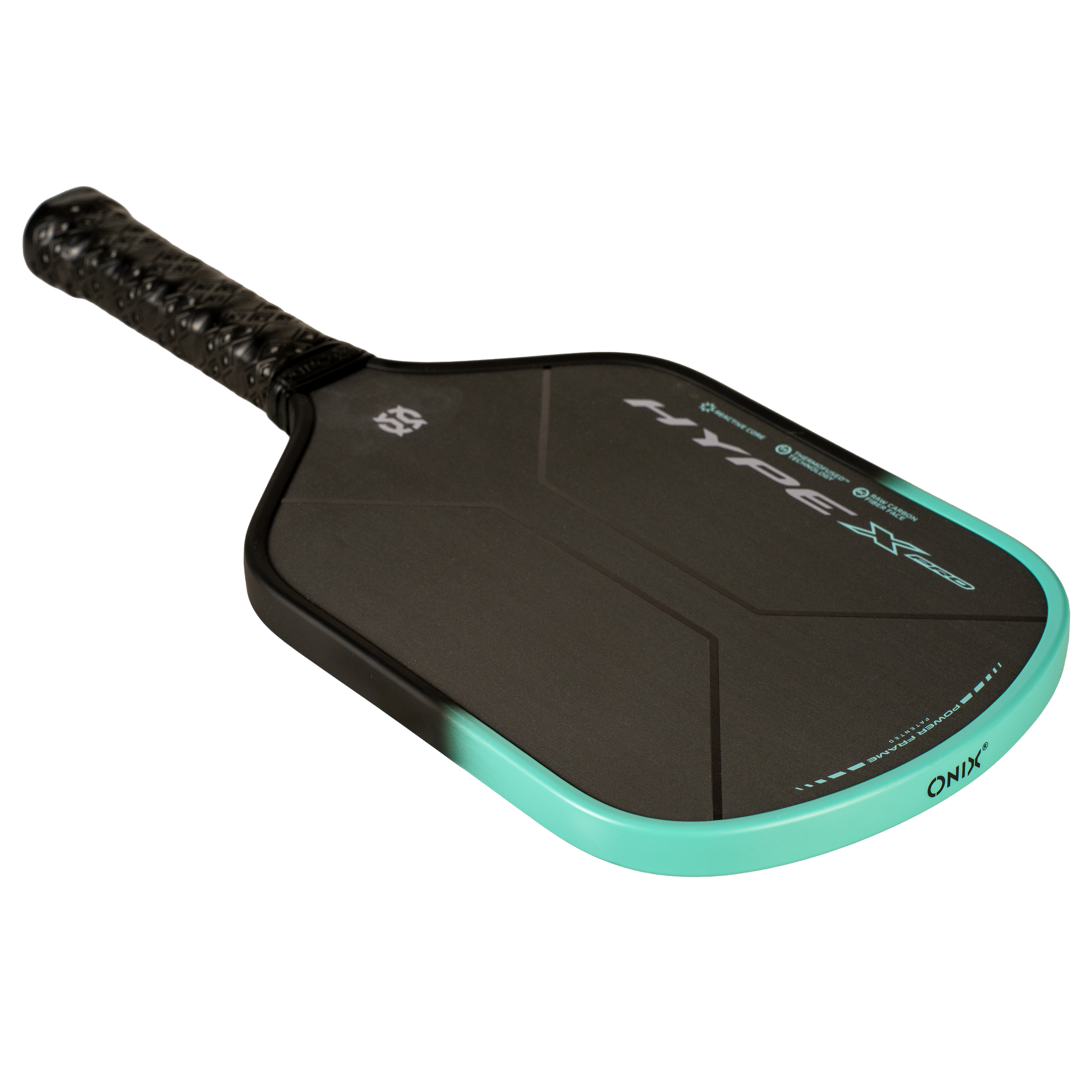 onix-pickleball-hype-x-pro-raw-carbon-pickleball-paddle-schwarz-blau-gr-n-teal image 7