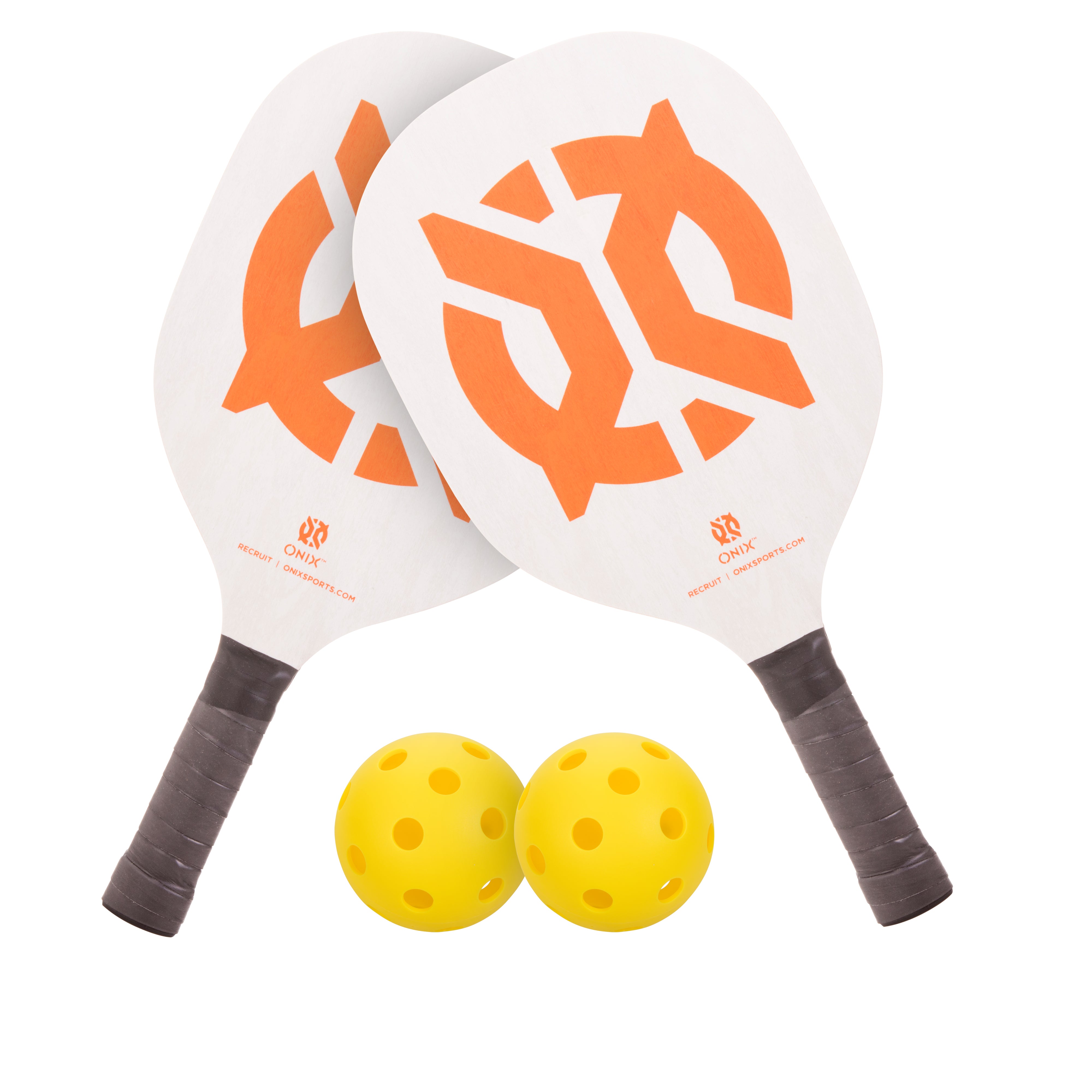 onix-pickleball-recruit-pickleball-starter-set-2-holz-paddles-b-lle image 1