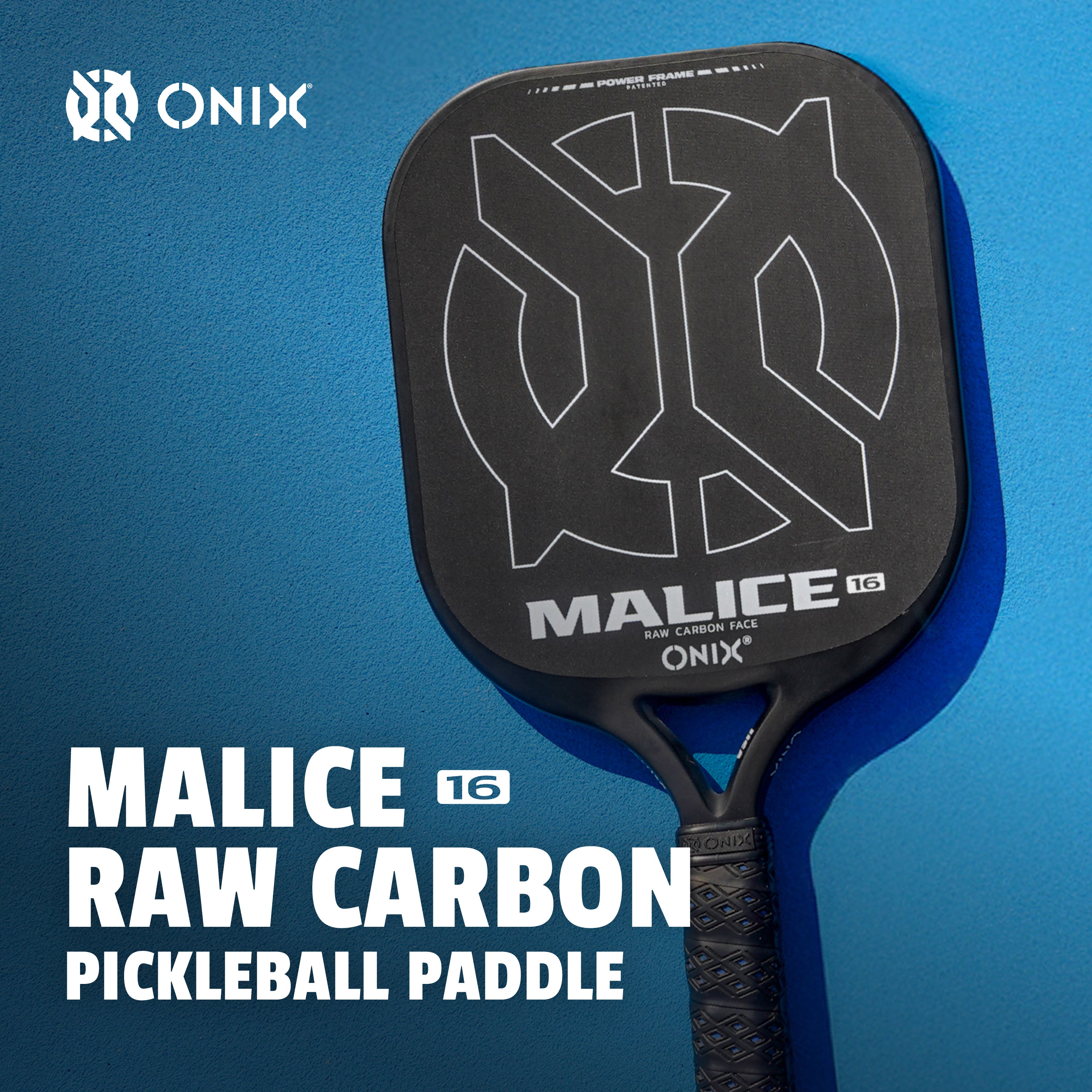 onix-pickleball-malice-raw-carbon-fiber-open-throat-pickleball-paddle-schwarz image 2
