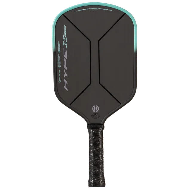 onix-pickleball-hype-x-pro-raw-carbon-pickleball-paddle-schwarz-blau-gr-n-teal image 1