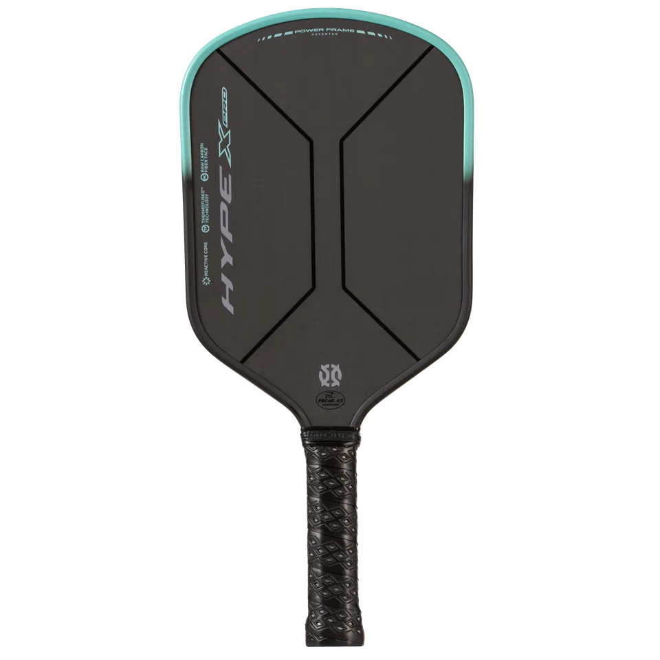 onix-pickleball-hype-x-pro-raw-carbon-pickleball-paddle-schwarz-blau-gr-n-teal image 1