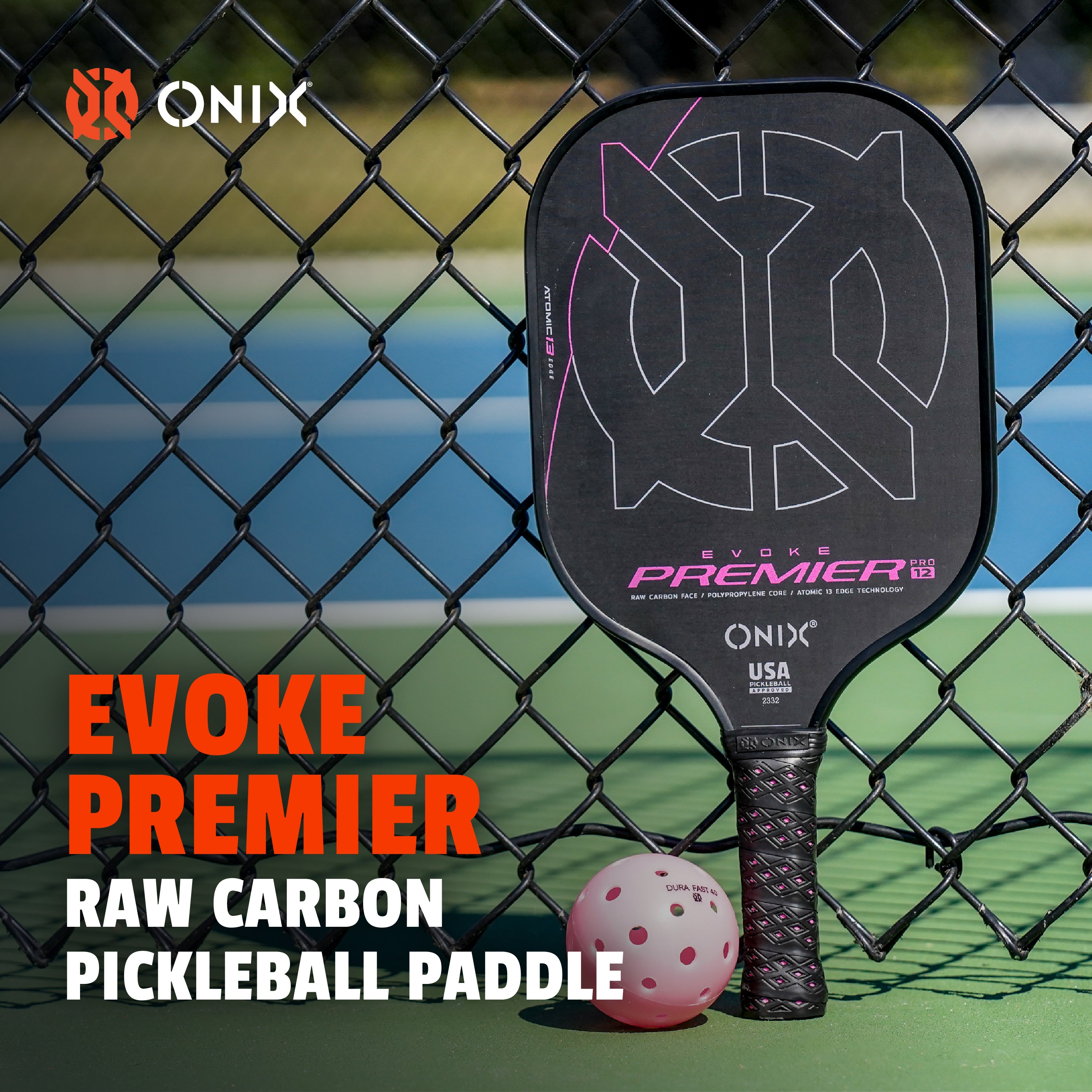 onix-evoke-premier-raw-carbon-pickleball-paddle image 2