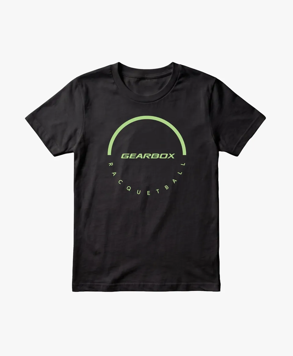 gearbox-dome-mens-cotton-tee-black-herren-baumwollshirt-racquetball image 1