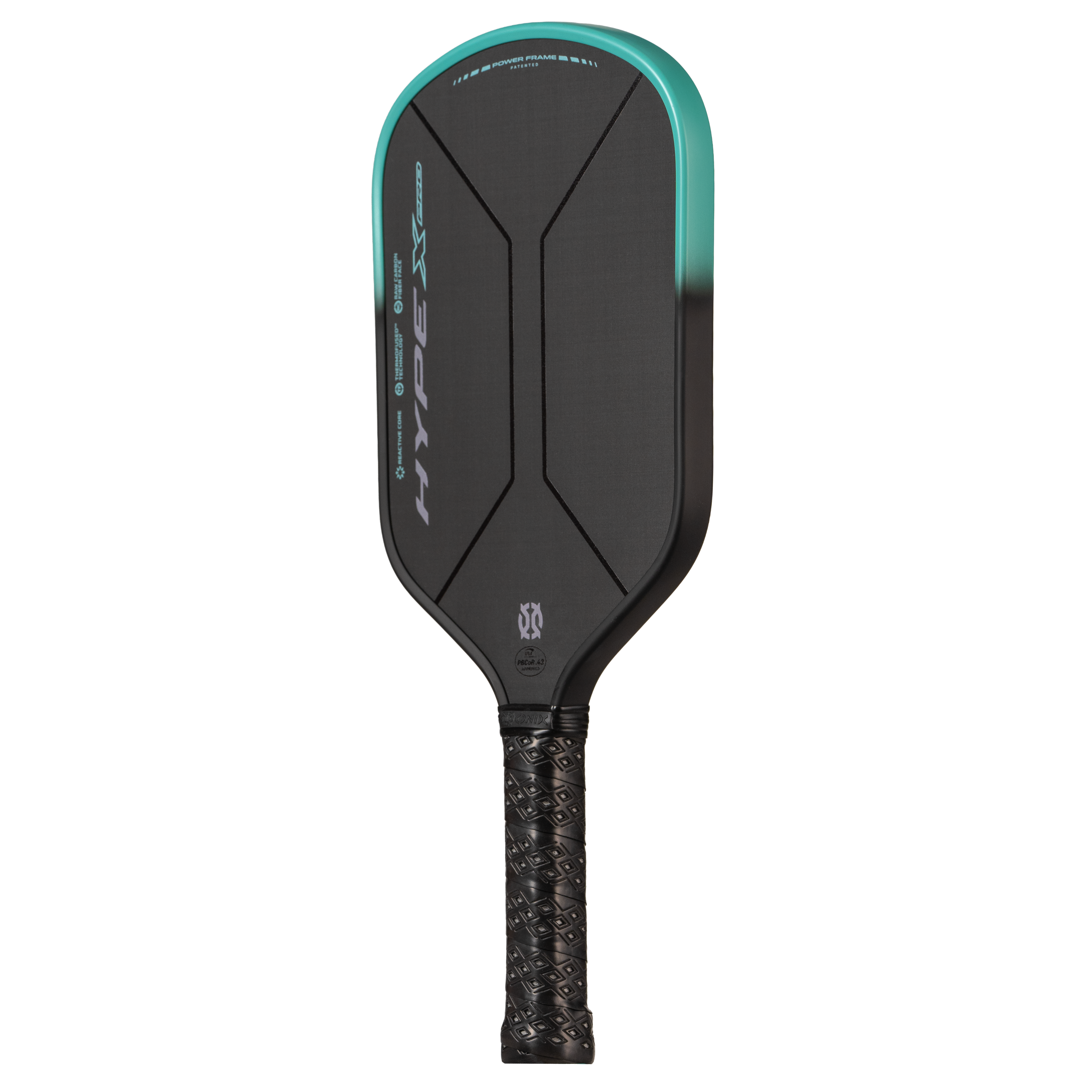 onix-pickleball-hype-x-pro-raw-carbon-pickleball-paddle-schwarz-blau-gr-n-teal image 3