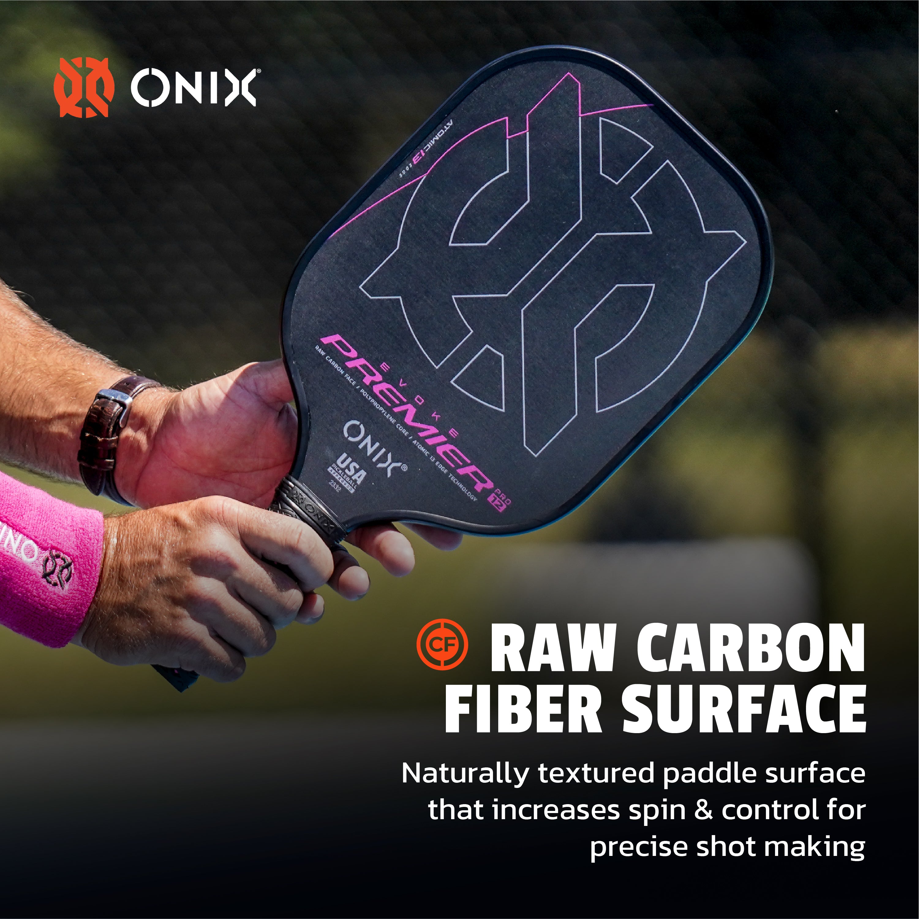 onix-evoke-premier-raw-carbon-pickleball-paddle image 5
