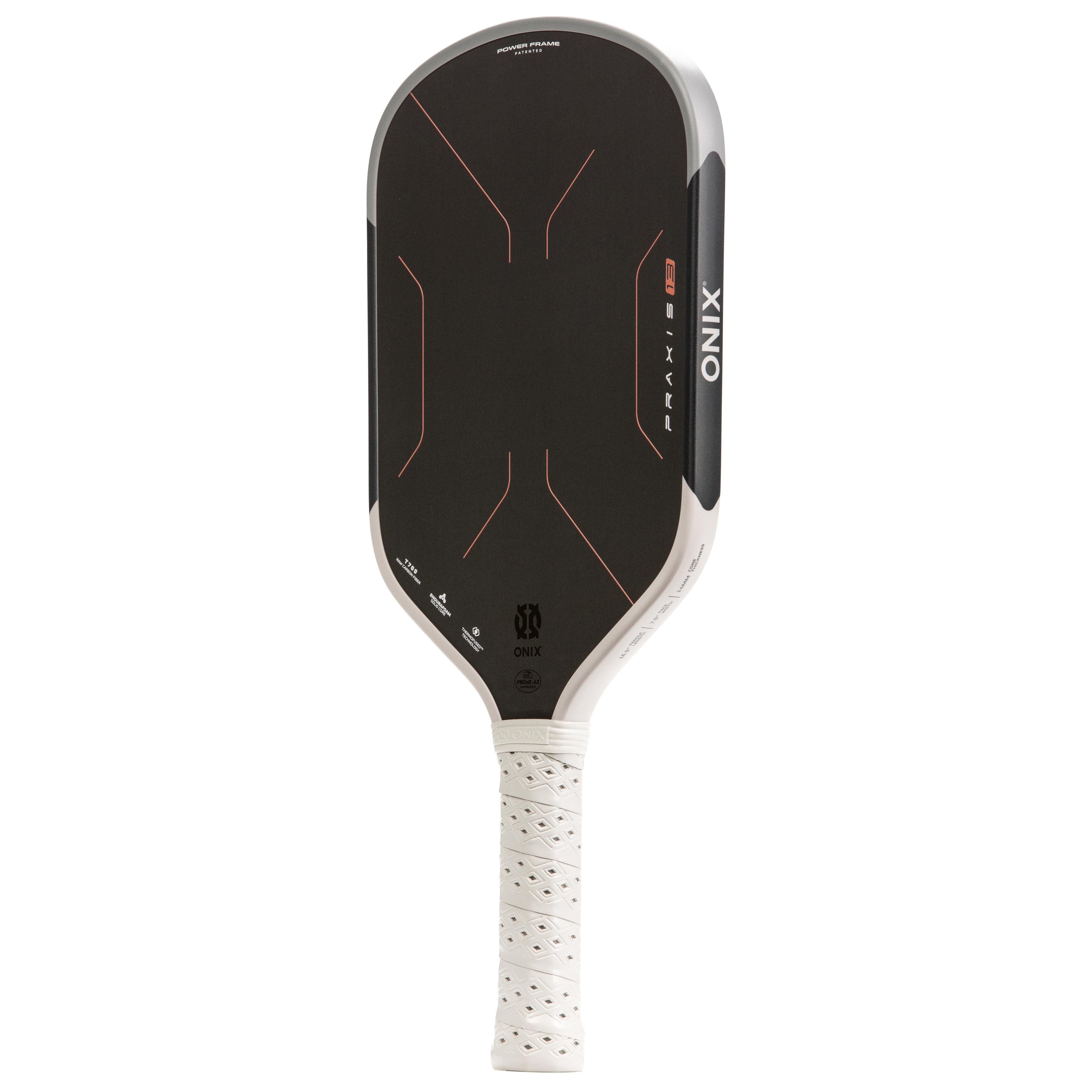 onix-praxis-pickleball-paddle-raw-carbon-13mm-16mm image 7