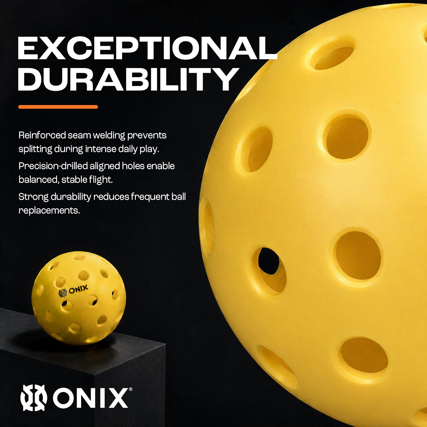 onix-pure-2-outdoor-pickleballs-yellow-6er-pack image 3