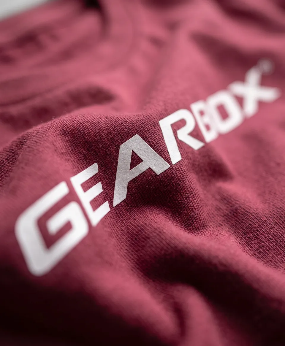 gearbox-gb-og-herren-cotton-t-shirt-maroon image 1