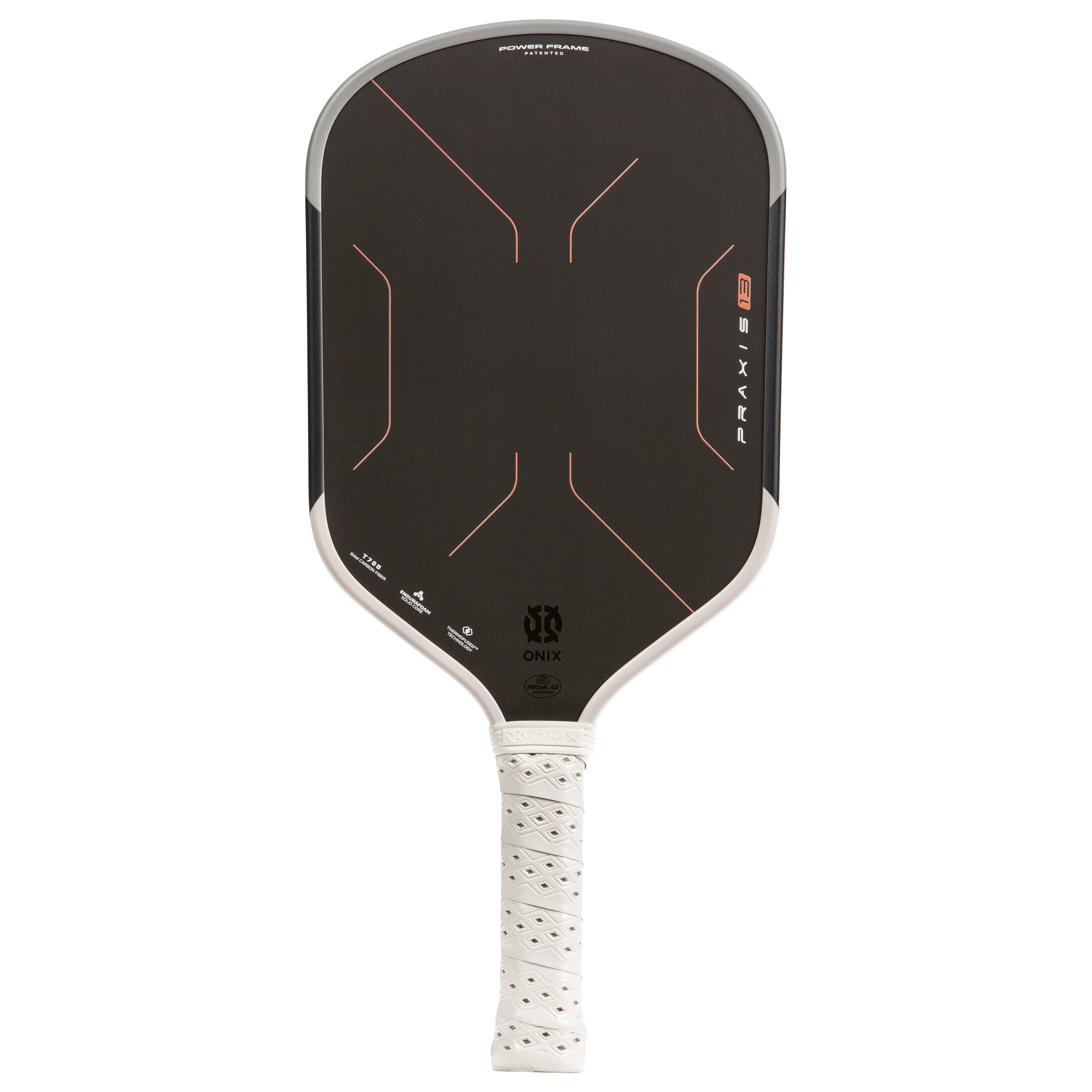 onix-praxis-pickleball-paddle-raw-carbon-13mm-16mm image 1