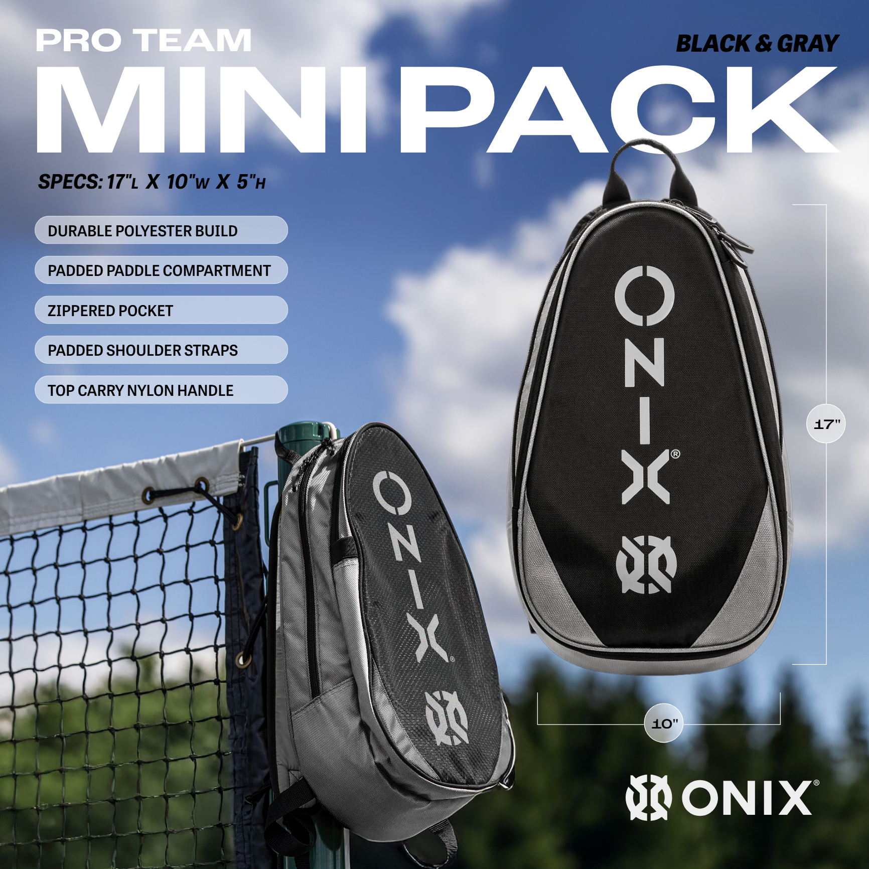 onix-pickleball-pro-team-mini-pickleball-rucksack image 2