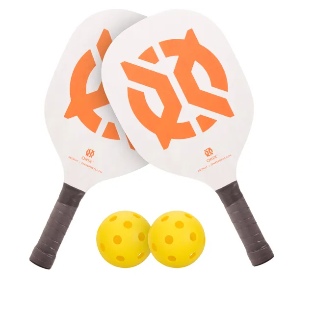 onix-pickleball-recruit-pickleball-starter-set-2-holz-paddles-b-lle image 1
