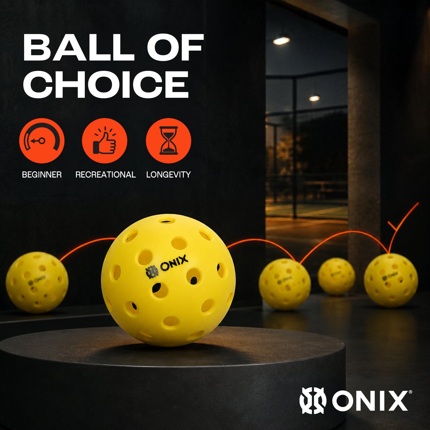 onix-pure-2-outdoor-pickleballs-yellow-6er-pack image 2